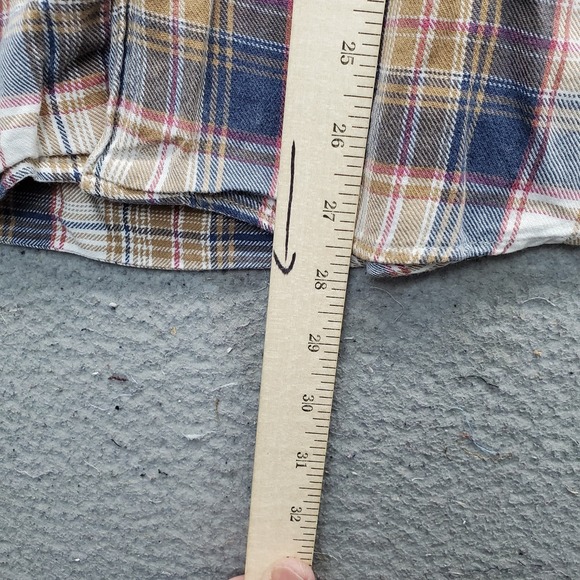 Tricia Fix Blouse Womens S Multi Plaid Paisley Upcycled Mixed Media Drawstring - Picture 5 of 6